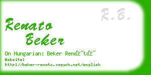 renato beker business card